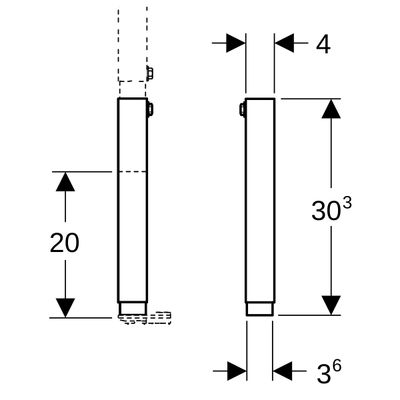Geberit Set Fussverlaengerungen Länge: 20 cm Bild 2