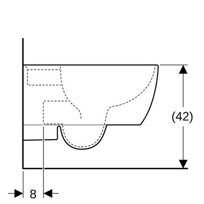 Geberit 4U / iCon Wand-Tiefspül-WC, mit verdeckte Befestigung, KeraTect, 330 x 355 x 530 x 530 mm, Farbe weiß Bild 8