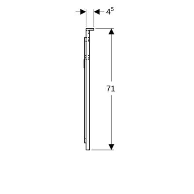 Geberit Xeno2 Lichtspiegel, mit direkter und indirekter Beleuchtung, 120 x 71 x 5,5 cm, 710 x 1200 mm Bild 5