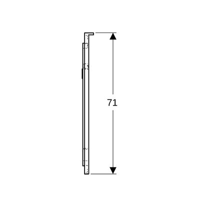 Geberit Xeno2 Lichtspiegel, mit direkter und indirekter Beleuchtung, 60 x 71 x 5,5 cm, 710 x 600 mm Bild 5
