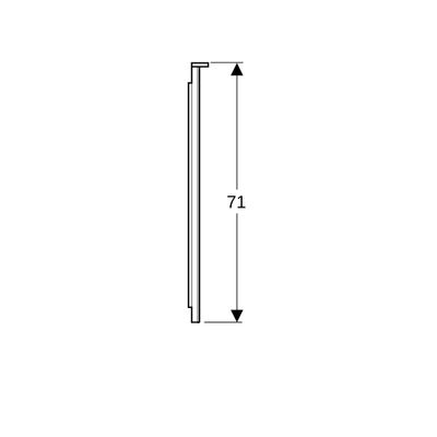Geberit Xeno2 Lichtspiegel, mit direkter und indirekter Beleuchtung, 140 x 71 x 5,5 cm, 710 x 1400 mm Bild 5
