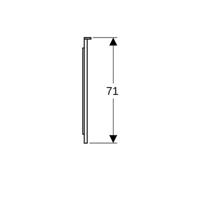 Geberit Xeno2 Lichtspiegel, mit direkter und indirekter Beleuchtung, 160 x 71 x 5,5 cm, 710 x 1600 mm Bild 5