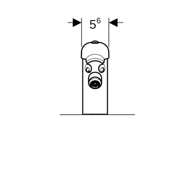 Geberit Einhebel-Waschtischmischer, Ausladung 85 mm, mehrfarbig, 145 mm, Farbe gelb Bild 3