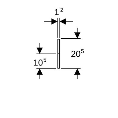 Geberit 4Bambini Front-Dekorblende, links, für 4 Waschtischarmaturen, Varicor, matt /, Farbe weiß Bild 2