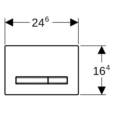 Geberit Sigma50 Betätigungsplatte, für 2-Mengen- Spülung, 13 x 246 x 164 mm, Farbe weiß Bild 5