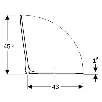 Geberit Smyle WC-Sitz, eckig, schmales Design Sandwichform, mit Absenkautomatik, Farbe weiß Bild 5