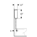 Geberit Spülkasten 140005, weiss, Aufputz halbhochhaengend, mit Spülstop-Taste, 405 x 410 x 138 mm, Farbe weiß Bild 6