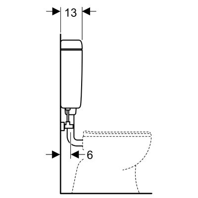 Geberit Spülkasten 127022, Aufputz, Wasseranschluss unten links, 410 x 440 x 130 mm, Farbe weiß Bild 7