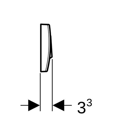 Geberit Betätigungsplatte 300T weiss für UP- Spülkasten Betätigung von oben, 33 x 340 x 140 mm, Farbe weiß Bild 5