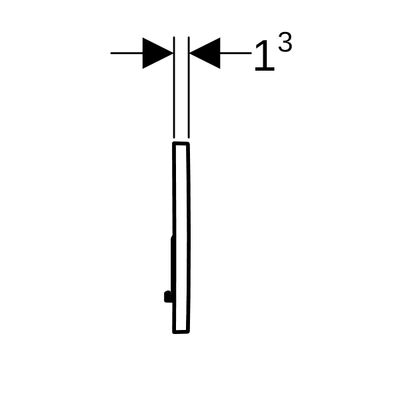 Geberit Sigma1 Betätigungsplatte, für 2-Mengen-Spülung, 13 x 246 x 164 x 130 mm, Farbe weiß Bild 4