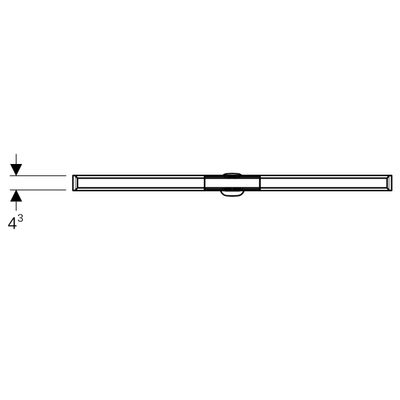 Geberit Duschrinne CleanLine20, 30-160 cm, Metall poliert / gebürstet, 8 x 1600 x 1600 mm, Farbe Edelstahl-Optik (silber) Bild 4