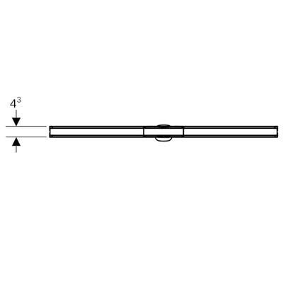Geberit Duschrinne CleanLine60, 30-130 cm, Metall poliert / gebürstet, 8 x 1300 x 43 mm Bild 3