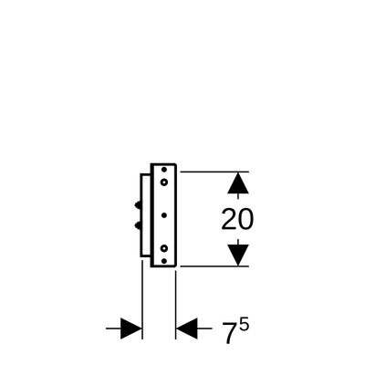 Geberit Traversenelement für AP-Wandarmatur variable Armaturenposition Bild 4