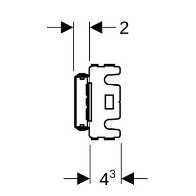 Geberit Armaturenplatte für Einzel-und Blockbatterie Bild 4