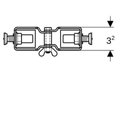 Geberit Eckanschluss z.Bef.d.Tragsystems am Baukörper Bild 3