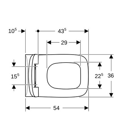 Geberit Wand-Tiefspül-WC Set, mit WC-Sitz, 380 x 360 x 540 mm, Farbe weiß Bild 5