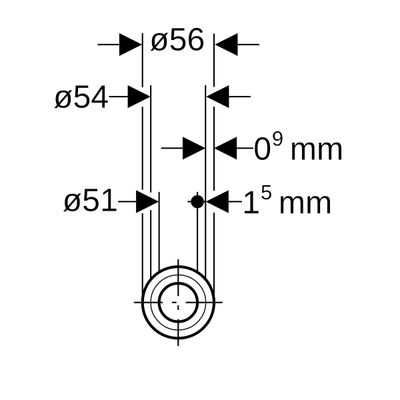 Geberit Heizungsrohr 54 mm, mit weissem Kst.-Mantel Stange a 6m Bild 3