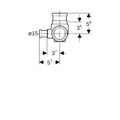 Geberit Mapress Anschlussset, für innenliegende Zirkulation d28-15-28 Bild 4
