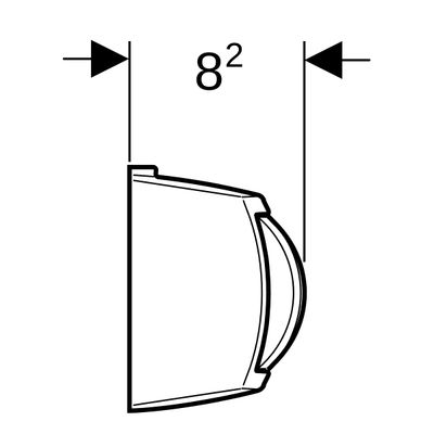 Geberit Handdrücker AP f.1-Mengen-Spülung zu WC-Steuerung pneumatische Spülauslösung chrom Bild 3