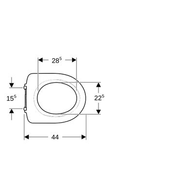 Geberit iCon WC-Sitzring, barrierefrei Befestigung von oben, weiss, Farbe weiß Bild 3