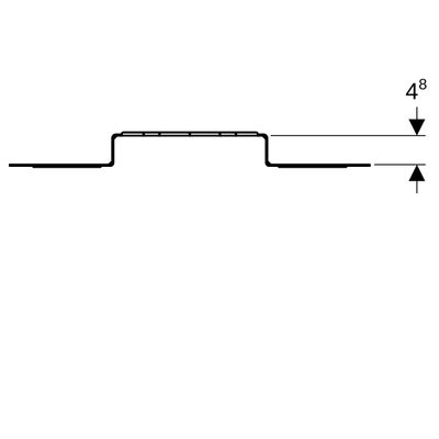 Geberit Montageplatte abgesetzt, zweifach Anschlussdistanz 100 / 153 mm Bild 4