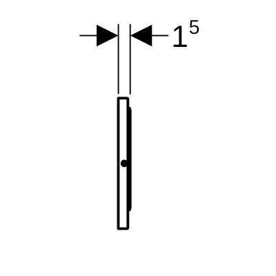 Geberit Sigma10 Betätigungsplatte, verschraubbar Edelstahl gebürstet / poliert/gebürstet, 15 x 246 x 164 x 150 mm, Farbe silber Bild 4