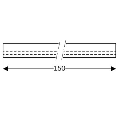 Geberit Kollektorprofil CleanWall Wandablauf, für Dusche, Edelstahl gebürst. L: 150 cm, Farbe silberfarben Bild 3