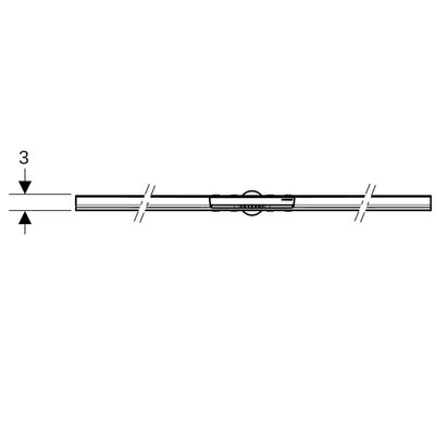 Geberit CleanLine50 Duschrinne 30-90 cm schwarzchrom / gebürstet, Baujahr 2025, 10 x 900 x 900 mm, Farbe schwarzchrom Bild 8