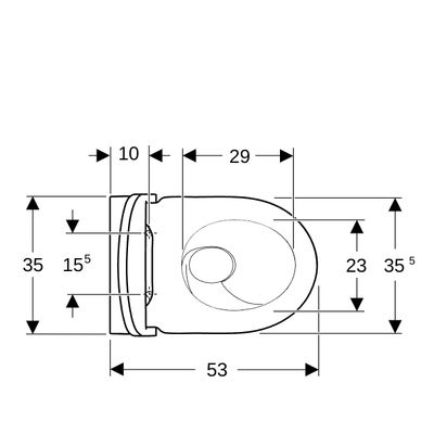 Geberit Wand-Tiefspül-WC Set WC-Sitz, mit AS, spülrandlos, KeraTect, 335 x 355 mm, Farbe weiß Bild 7