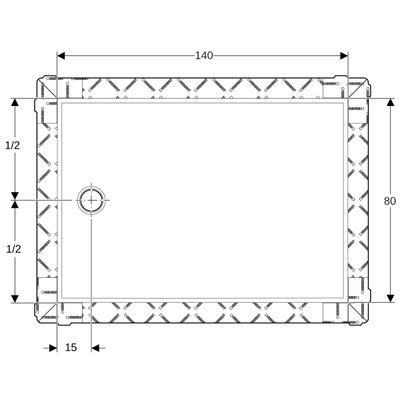 Geberit Duschflaeche aus Varicor, bodeneben,800 x 1400 mm, weiss, 18 x 1400 x 800 mm, Farbe weiß Bild 3