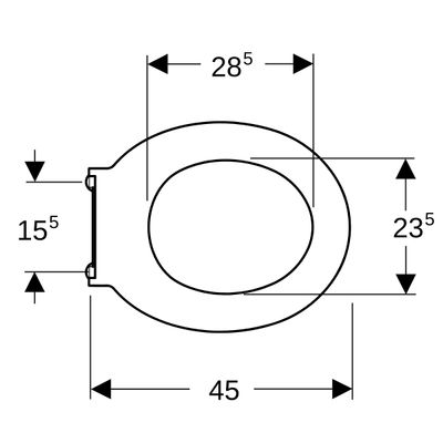 Geberit Basic WC-Sitzring, barrierefrei, antibakt, rund, Befestigung von unten, weiss, Farbe weiß Bild 4