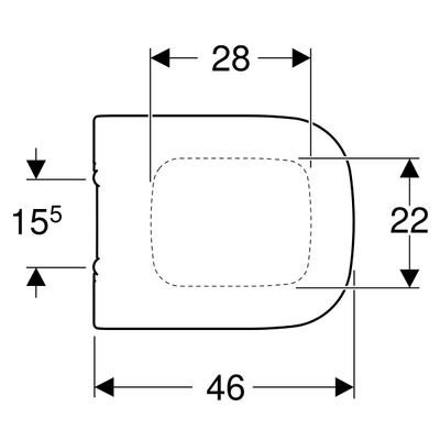 Geberit myDay WC-Sitz, mit Absenkautomatik, 430 x 360 mm, Farbe weiß Bild 4