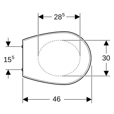 Geberit Renova WC-Sitz, Befestigung von unten universal, manhattan, Farbe grau Bild 4