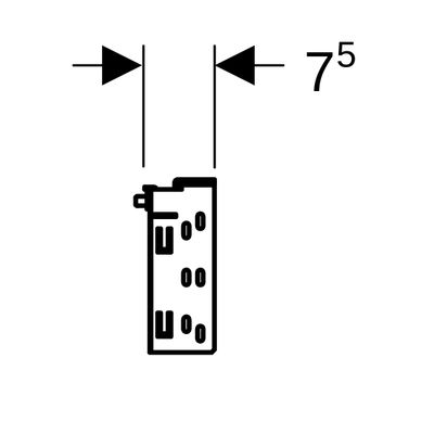 Geberit Duofix Traverse für Elementbefestigung, für Staenderabstand, ab Baujahr 75 cm Bild 4