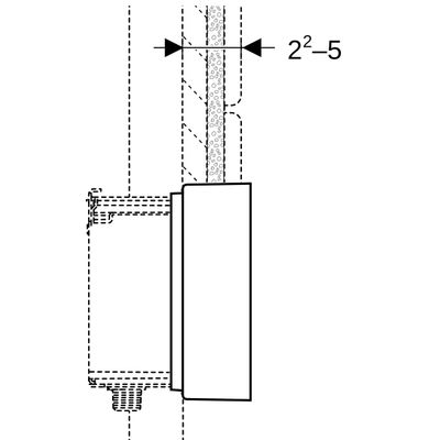 Geberit Bauschutz, für Abdeckplatte flaechenb, für WT-Armaturen, mit UP-Funktionsbox Bild 3