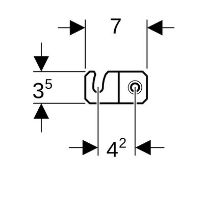 Geberit Set Wandanker, für Einzelmontage, für Duofix WWC, mit Sigma Unterputz-Spülkasten 8 cm Bild 3