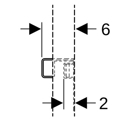 Geberit Verstaerkungsblech, für Duofix, für Element, für Waschtisch Bild 3