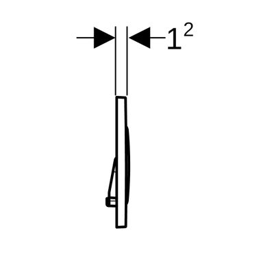 Geberit Sigma20 Betätigungsplatte, für 2-Mengen-Spülung Edelstahl gebürstet / poliert/gebürstet, 12 x 246 x 164 mm, Farbe silber Bild 4