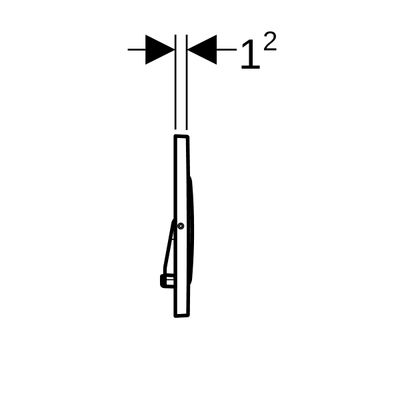 Geberit Sigma20 Betätigungsplatte, verschraubbar Edelstahl gebürstet / poliert/gebürstet, 12 x 246 x 164 mm, Farbe silber Bild 4