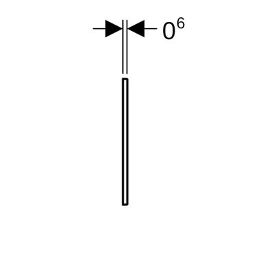 Geberit Abdeckrahmen Sigma60 für Betätigungsplatte hochglanz, Farbe silberfarben Bild 3