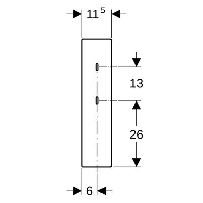 Geberit Abdeckung, zu Hygienespülung, 115 x 450 x 500 mm, Farbe weiß Bild 3