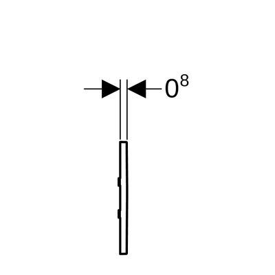 Geberit Urinalsteuerung mit eletronischer Auslösung, hgl.chrom / mattchromom/hgl, Farbe chrom Bild 4