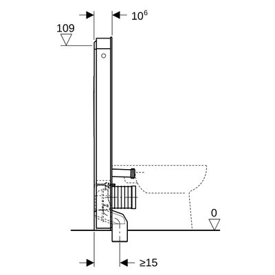 Geberit Monolith Plus Sanitärmodul für SWC 114 cm Steinzeug Betonoptik, Aluminium, 1140 x 505 x 106 mm, Farbe grau Bild 11