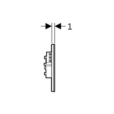 Geberit WC-Steuerung elektronisch, Netz 2-Mengen-Spülung, bl / BT, Glas, Farbe schwarz Bild 4