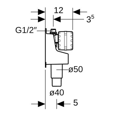 Geberit Hygienespülung Rapid 50 mm (d1=40 mm) Bild 4