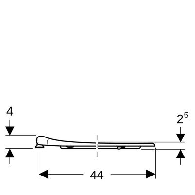 Geberit Basic WC-Sitzring, barrierefrei, antibakt, rund, Befestigung von unten, weiss, Farbe weiß Bild 5