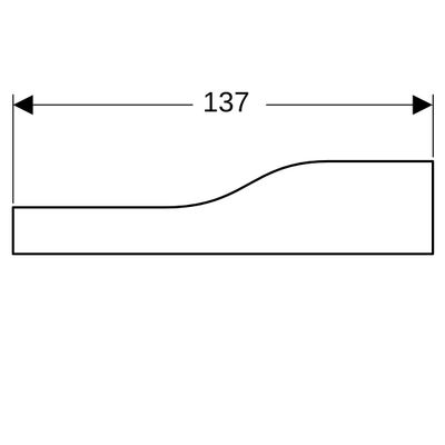 Geberit 3Bambini Front-Dekorblende, links, für 3 Waschtischarmaturen, Varicor, matt /, Farbe weiß Bild 3