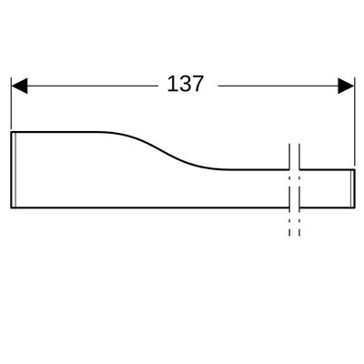 Geberit 3Bambini Front-Dekorblende, rechts, für 3 Waschtischarmaturen, Varicor, matt /, Farbe weiß Bild 3