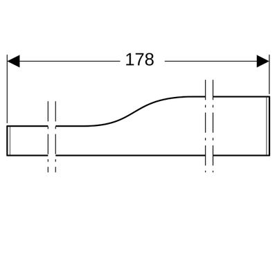 Geberit 4Bambini Front-Dekorblende, links, für 4 Waschtischarmaturen, Varicor, matt /, Farbe weiß Bild 3