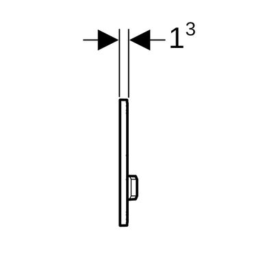 Geberit Sigma50 Betätigungsplatte, für 2-Mengen- Spülung, 13 x 246 x 164 mm, Farbe schwarz Bild 4